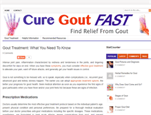 Tablet Screenshot of curegoutfast.com